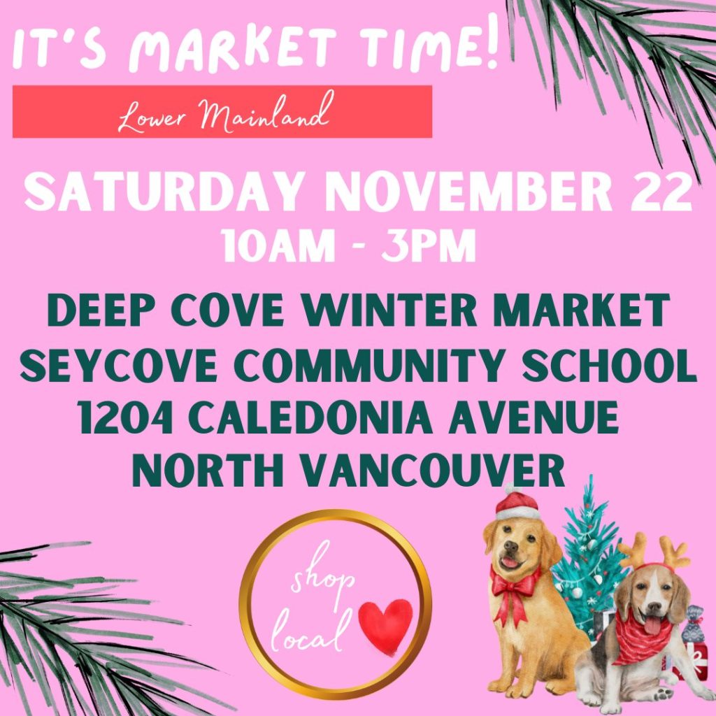 Woof and whoo hoo! This is one of our favourite markets of the season!

You can find us at the Deep Cove Winter Market this Saturday from 10am til 3pm, located at Seycove Community School (1204 Caledonia Avenue) in beautiful North Vancouver...

And look at their pawsome Look Book (link below) - what a great way to check out all the vendors who will be there!

https://heyzine.com/flip-book/f38ff32aae.html

T'is the season to support local - woof!

#canadastrong #ChristmasMarkets2025 #bobthedog #dogsrock #supportlocalbusinesses #ShopLocal #bobthedog❤️ 

www.bobthedog.ca