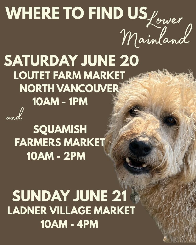 Woof - we're like Roy Kent - we're here, we're there, we're every... where!  Ma says I can't use colourful language like they do on Ted Lasso, her latest favourite show (a few years late to the party, but that's okay) - but you get the idea!  This Saturday we can be found at the Loutet Farm Market in North Vancouver from 10am til 1pm and also at the Squamish Farmers' Market from 9am til 2pm.  Then on Sunday, we are excited to be back at the Ladner Village Market from 10am til 4pm for the first time this season!  So many great ways to support local vendors in so many pawsome places - we can't wait to see you!  www.bobthedog.ca  #bobthedog #farmersmarkets #dogsarecool #shoplocal